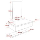Ver imagem 5 de Bancada para Banheiro 80cm com Cuba Canoa L45 Prateleira e Espelheira 806W Metrópole