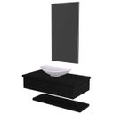 Ver imagem 3 de Bancada para Banheiro 80cm com Cuba Canoa L45 Prateleira e Espelheira 806W Metrópole