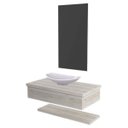 Ver imagem 3 de Bancada para Banheiro 80cm com Cuba Canoa L45 Prateleira e Espelheira 806w Metrópole 