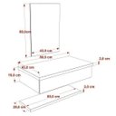 Ver imagem 5 de Bancada para Banheiro 80cm com Cuba Canoa L45 Prateleira e Espelheira 806W Metrópole Branco/Snow