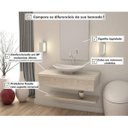 Ver imagem 7 de Bancada para Banheiro 80cm com Cuba Canoa L45 Prateleira e Espelheira 806w Metrópole 