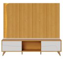 Ver imagem 2 de Rack para Sala Retrô com Painel para TV 65 pol com LED 216cm Salerno C04 Naturale Off White Matte -