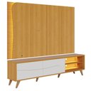 Ver imagem 6 de Rack para Sala Retrô com Painel para TV 65 pol com LED 216cm Salerno C04 Naturale Off White Matte -
