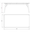 Ver imagem 5 de Mesa Jantar Netuno 8 Lugares 200x100 Cm Pés Madeira Metal Vidro Marmorizado Br