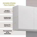 Ver imagem 4 de Armário Aéreo 80cm Isis Branco