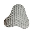 Ver imagem 5 de Mesa De Jantar Cone Redonda 120cm Tampo Laqueado Cinza + Vidro Base Corda Náutica Cinza Personal Dec
