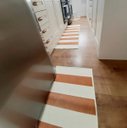 Ver imagem 2 de Jogo Tapete Boho Listrado 3 Peças Natural/Cobre - Antiderrapante