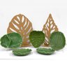 Travessa Folha Decorativa Cerâmica 22cm Class Home - 5