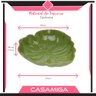 Travessa Folha Decorativa Cerâmica 22cm Class Home - 4