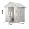 Mini Casinha De Brinquedo Com Led 100% MDF Branco Crispin Shop Jm - 4