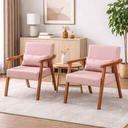 Ver imagem 2 de Kit Poltrona Aurora Corino com Almofada Decorativa:rosa