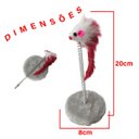 Ver imagem 5 de Arranhador Pet Gato Ratinho Guizo Mola Pelucia Macio Brinquedo Interativo Felino Animal de Estimaçao