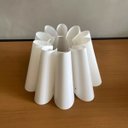Ver imagem 2 de Cupula Clássica de Abajur Luminaria Pétala 16x16x25cm Tecido Acetato Soquete Nacional