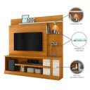 Ver imagem 4 de Rack Painel de Tv Nicho de Vidro com Rodizios Alan 941 Madetec