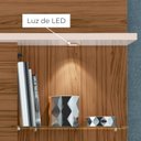 Ver imagem 6 de Rack Painel de Tv Nicho de Vidro com Rodizios Alan 941 Madetec