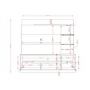 Ver imagem 3 de Rack Painel de Tv Nicho de Vidro com Rodizios Alan 941 Madetec