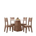 Ver imagem 1 de Conjunto Sala de Jantar Liza 0,90 com 04 Cadeiras Amendoa 74b