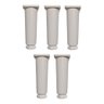 Kit com 5 Pés para Gabinete de Pia Armário Balcão 14cm Regulável Geli Branco - 1