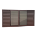 Ver imagem 1 de Veneziana Alumínio Elite 6 Folhas Moveis 120 x 150 V.Liso Marrom Corten Brimak