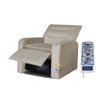 POLTRONA DO PAPAI MASSAGEM RECLINÁVEL SUEDE BEGE CONTROLE - 1