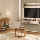 Ver imagem 1 de Conjunto 3 Peças Sala de Estar Mesa de Centro Jasmin e Aparador Malibu e Painel Monza