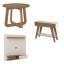 Ver imagem 2 de Conjunto 3 Peças Sala de Estar Mesa de Centro Jasmin e Aparador Malibu e Painel Monza