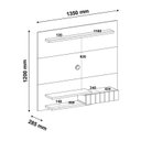 Ver imagem 5 de Conjunto 3 Peças Sala de Estar Mesa de Centro Jasmin e Aparador Malibu e Painel Monza