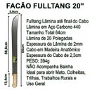 Ver imagem 2 de Facão para Mato 20 Cabo de Madeira Fultang Inox 64cm Podão