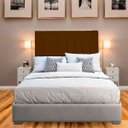 Ver imagem 2 de Cabeceira Estofada Moderna e Elegante para Cama de Casal 140 Eros Suede