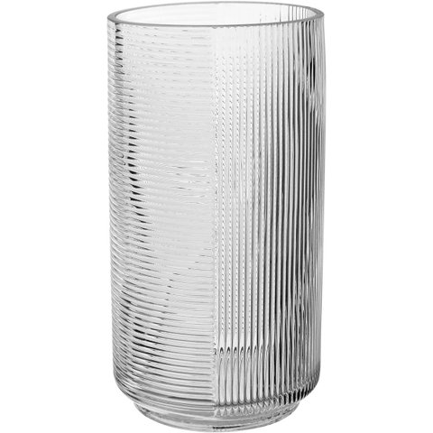 Vaso Decorativo Enfeite Casa Home&Co Vidro 25x13x13cm Transparente