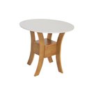 Ver imagem 2 de Conjunto Mesa Redonda Maya com 4 Cadeira Pérola - Bagum Bege Freijó e Off White