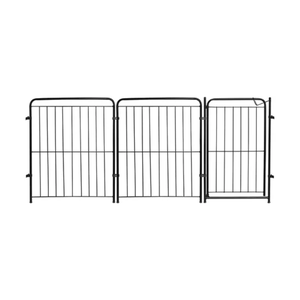 Cercado 2 Módulos Portão 83cm Utilyse Preto Chiqueirinho para Bebes e Pets Cães Coelhos Gatos