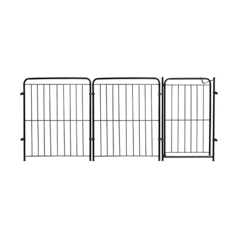 Cercado 2 Módulos Portão 83cm Utilyse Preto Chiqueirinho para Bebes e Pets Cães Coelhos Gatos