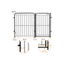 Ver imagem 2 de Cercado 2 Módulos Portão 83cm Utilyse Preto Chiqueirinho para Bebes e Pets Cães Coelhos Gatos