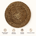 Ver imagem 3 de Kit 12 Sousplats Redondos Marrom-Claro 32 cm Bambu e Rattan