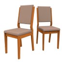 Ver imagem 1 de Conjunto Com 2 Cadeiras Estofadas Carol Cor Ype Camursa Marrom New Ceval 13006-311 - YPE/LUX