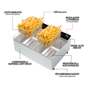 Ver imagem 3 de FRD22 Fritadeira Elétrica Dupla 2500W 2 Cubas 5,0 Litros 220V 50-60 hz
