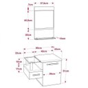 Ver imagem 3 de Conjunto para Banheiro Gabinete com Cuba de Apoio Folha L34 e Espelheira Legno 631W Branco