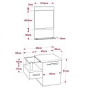 Ver imagem 3 de Gabinete para Banheiro com Cuba Quadrada Q32 e Espelheira Legno 631W Branco
