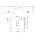 Ver imagem 3 de Cuba Embutir Retangular Mesa 50cm Deca Slim Br L.33050.m.17