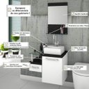 Ver imagem 5 de Gabinete para Banheiro com Cuba Quadrada Q32 e Espelheira Legno 631W Branco