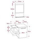 Ver imagem 3 de Gabinete para Banheiro com Cuba Quadrada Q32 e Espelheira Legno 631W Branco