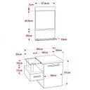 Ver imagem 3 de Gabinete para Banheiro com Cuba Quadrada Q32 e Espelheira Legno 631W Branco