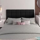 Ver imagem 1 de Cabeceira Quadriculada Cama Casal 1.40 Bia Preto