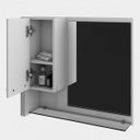 Ver mais imagens de Gabinete para Banheiro 1 Porta 1 Gaveta 1 Cuba Folha Lux e Espelheira Legno 630W Espresso Móveis Branco