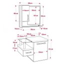Ver imagem 3 de Gabinete para Banheiro 1 Porta 1 Gaveta 1 Cuba Folha Lux e Espelheira Legno 630W Espresso Móveis Branco