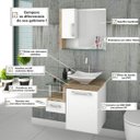 Ver imagem 6 de Gabinete para Banheiro 1 Porta 1 Gaveta 1 Cuba Folha Lux e Espelheira Legno 630W Espresso Móveis Branco