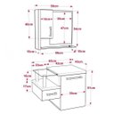 Ver imagem 3 de Gabinete para Banheiro 1 Porta 1 Gaveta 1 Cuba Folha Lux e Espelheira Legno 630W Espresso Móveis