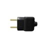 Plug Tomada Pino Macho Prensa Cabo Fio 2p 10a 250v Preto - 1