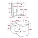 Ver imagem 3 de Gabinete para Banheiro 1 Porta 1 Gaveta 1 Cuba Folha Lux e Espelheira Legno 630W Espresso Móveis Branco